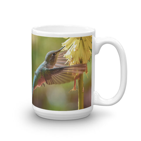 Ruby-Throated Hummingbird and Red Hot Poker
