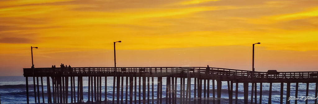 Cayucos Pier Silhouetted by the Evening Sunset